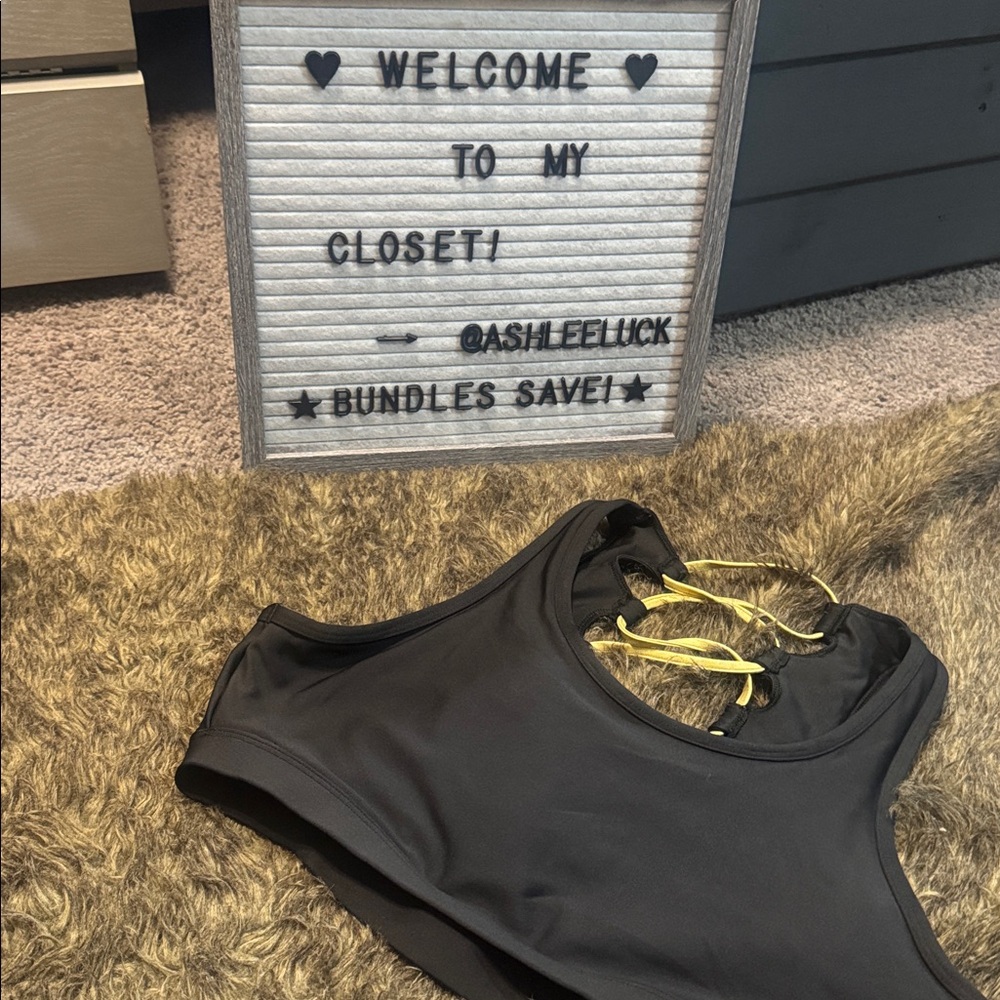 C&C California Black Activewear Top